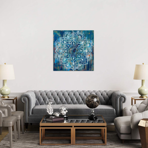 Langley Street Mandala In Blue II by Danhui Nai Wrapped Canvas